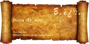 Buza Ákos névjegykártya