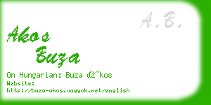 akos buza business card